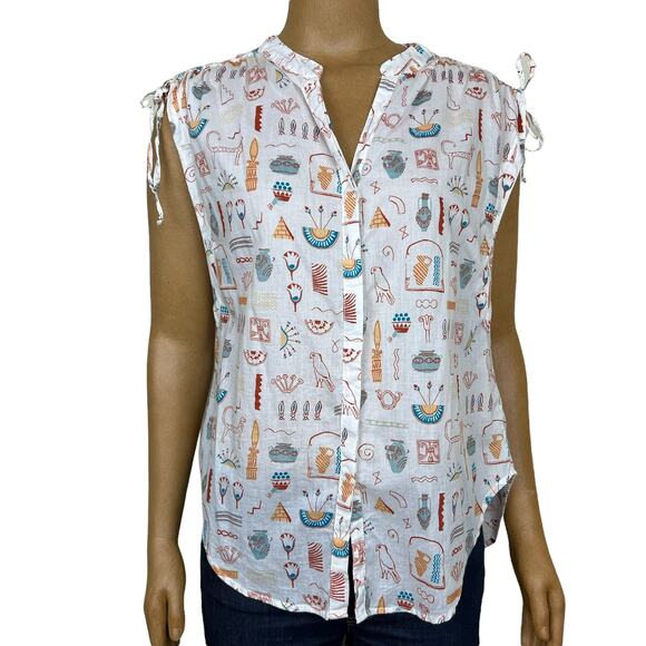 Anthropologie x Danielle Kroll Sleeveless Button Down Size XS - Picture 1 of 12